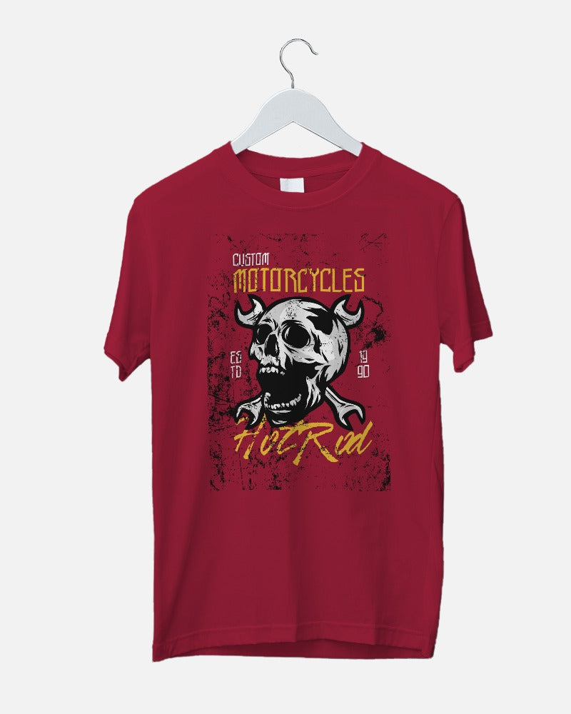 Custom Motorcycles Skull Regular Fit T-shirt