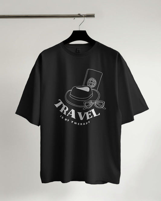 Travel is My Therapy Oversized T-shirt