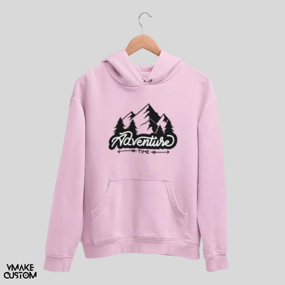 adventure pink unisex hoodie vmakecustom