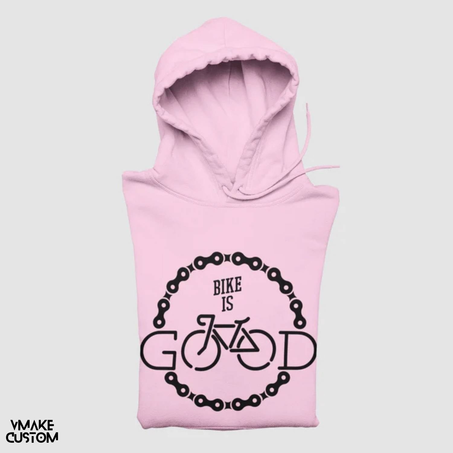 bike is good pink unisex hoodie vmakecustom