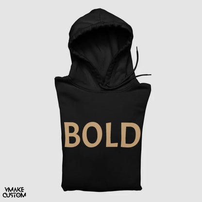 black bold unisex hoodie vmakecustom