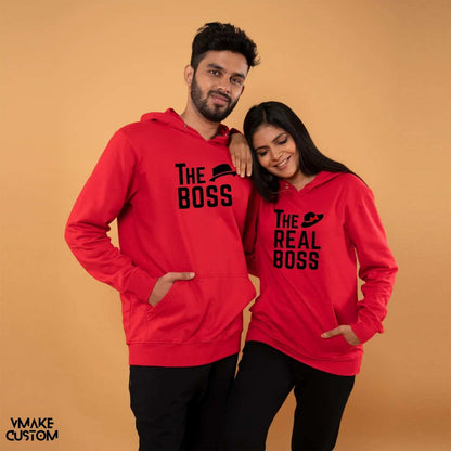 boss and his real boss hoodies for couple