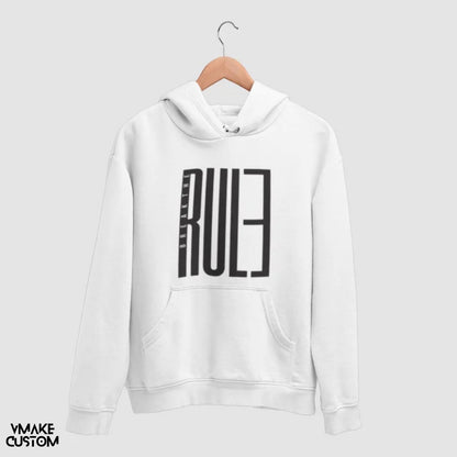 break the rule white unisex hoodie vmakecustom