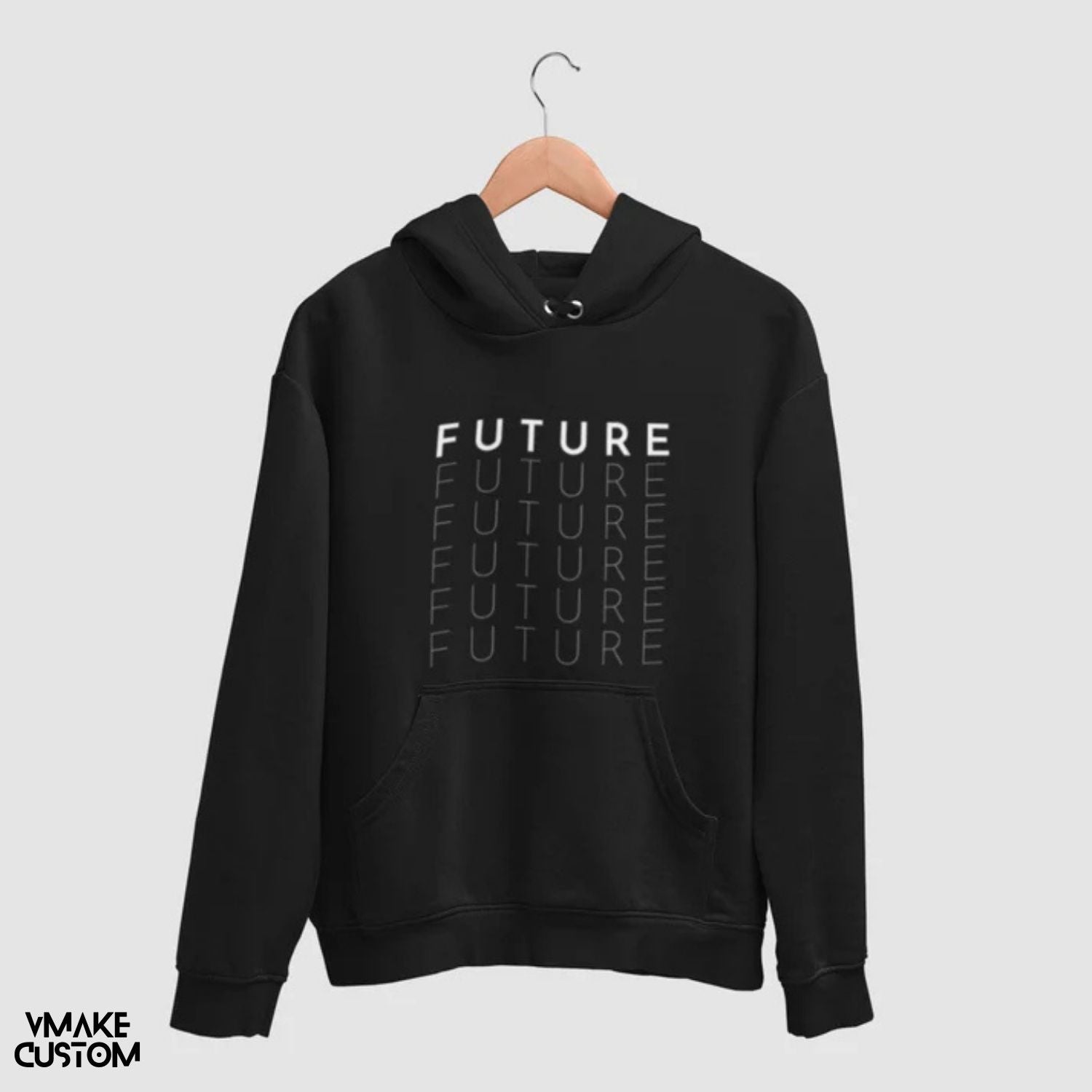 future black unisex hoodie vmakecustom