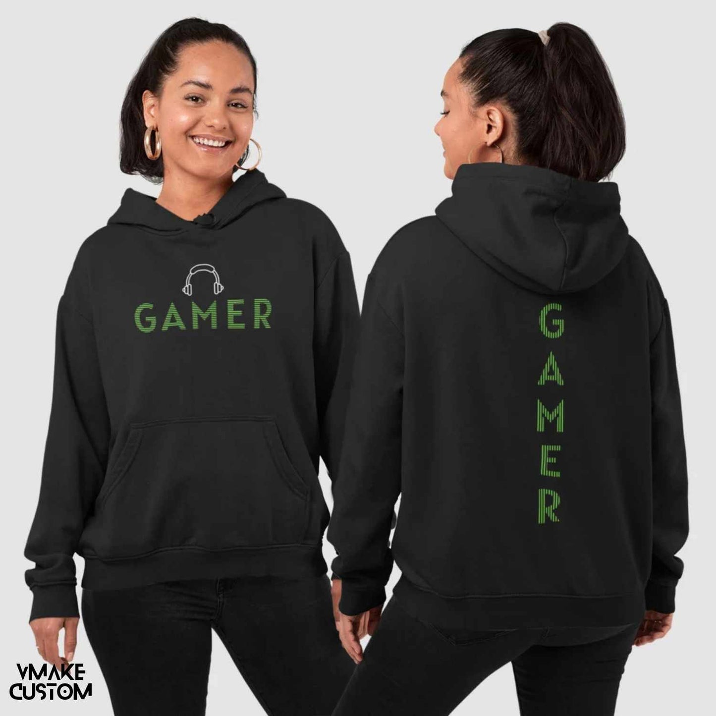 gamer black women hoodie vmakecustom