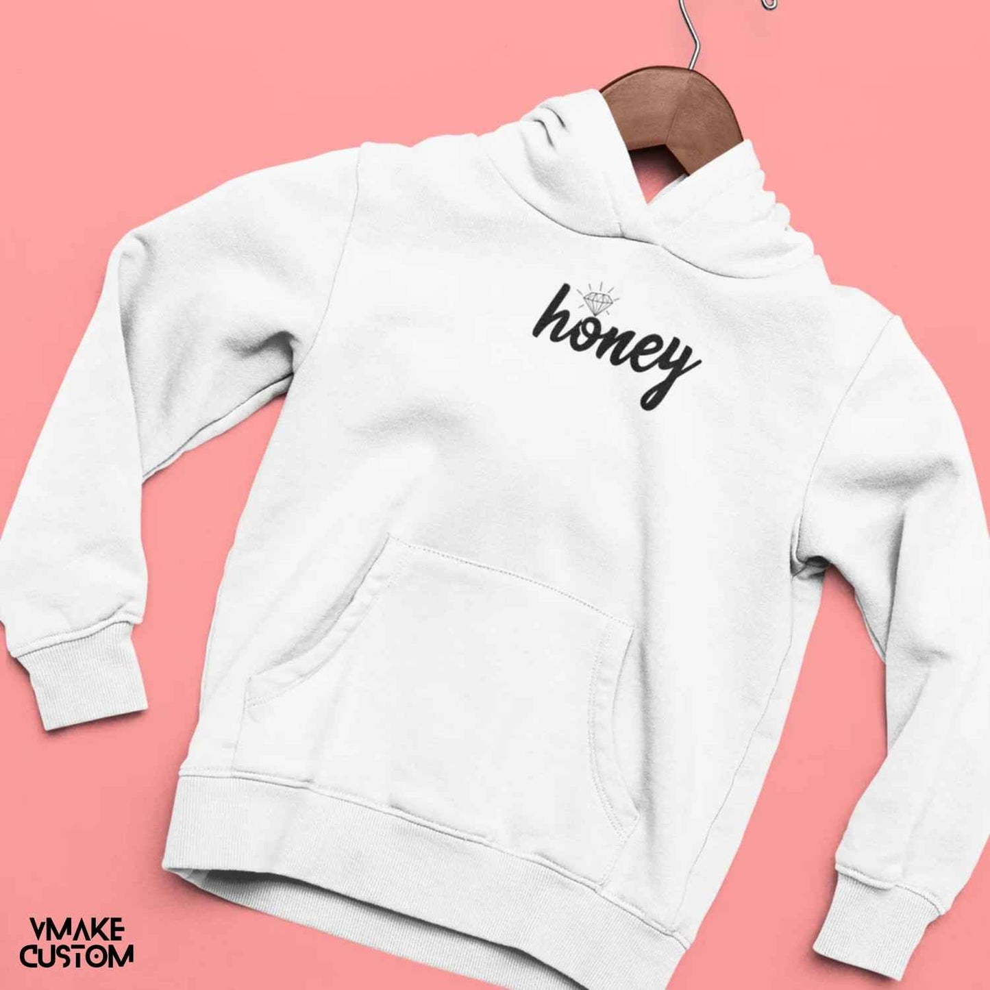 Honey Mooners White Hoodies for Couple