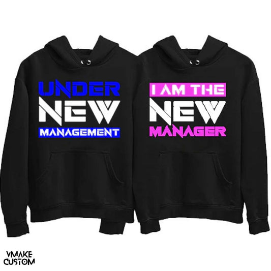 i am his new manager  he is under my management black couple hoodies-vmakecustom