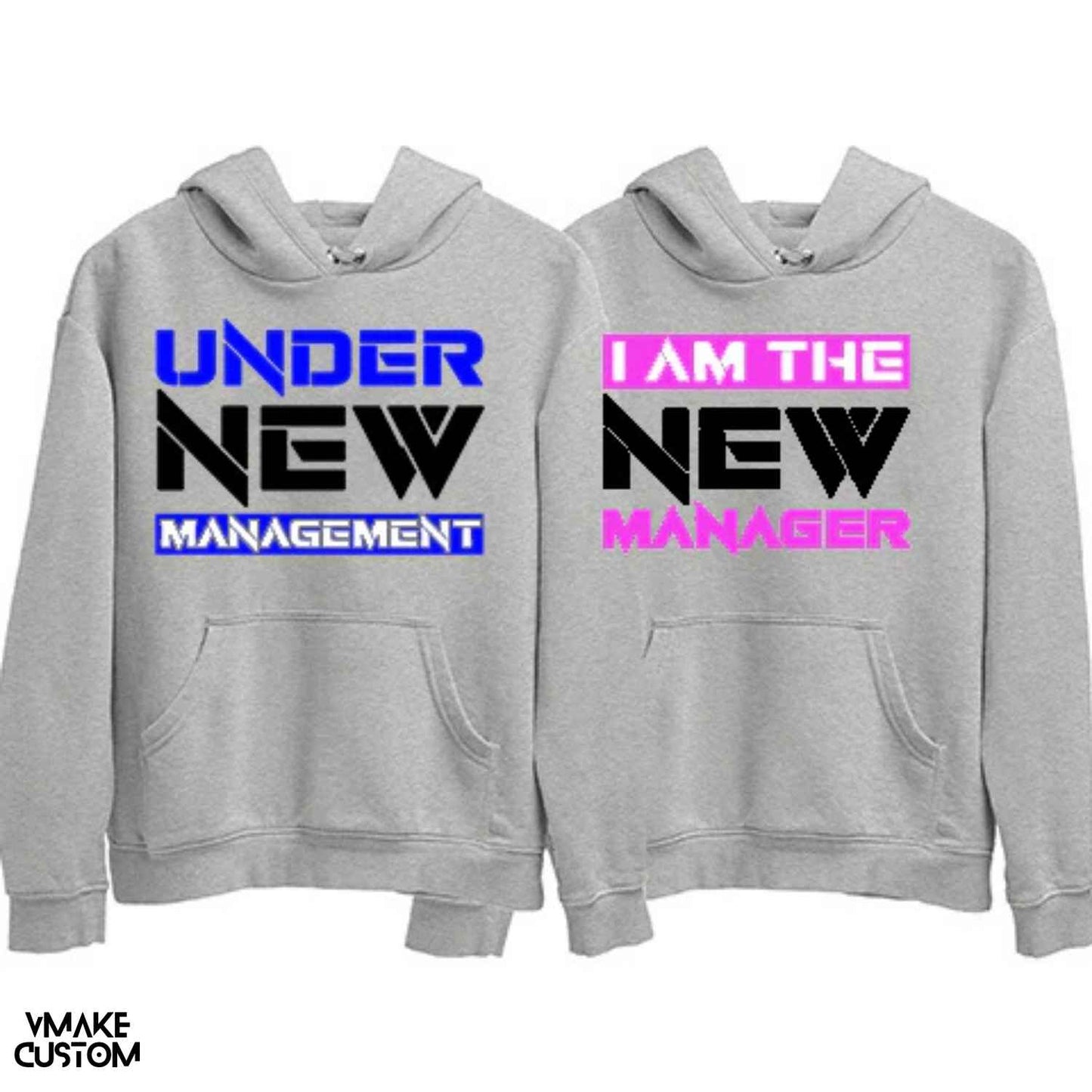 i am his new manager  he is under my management grey couple hoodies-