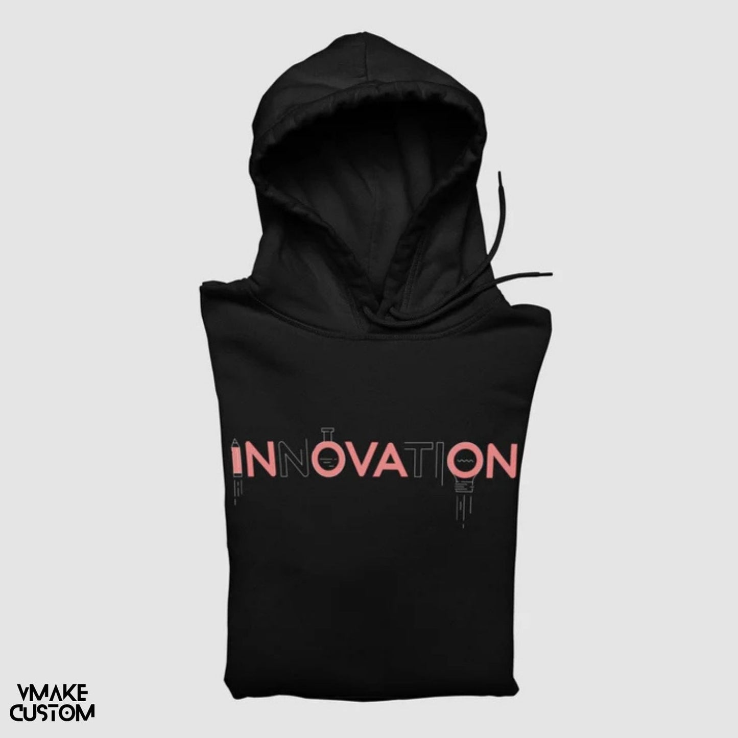 the innovator black unisex hoodie vmakecustom