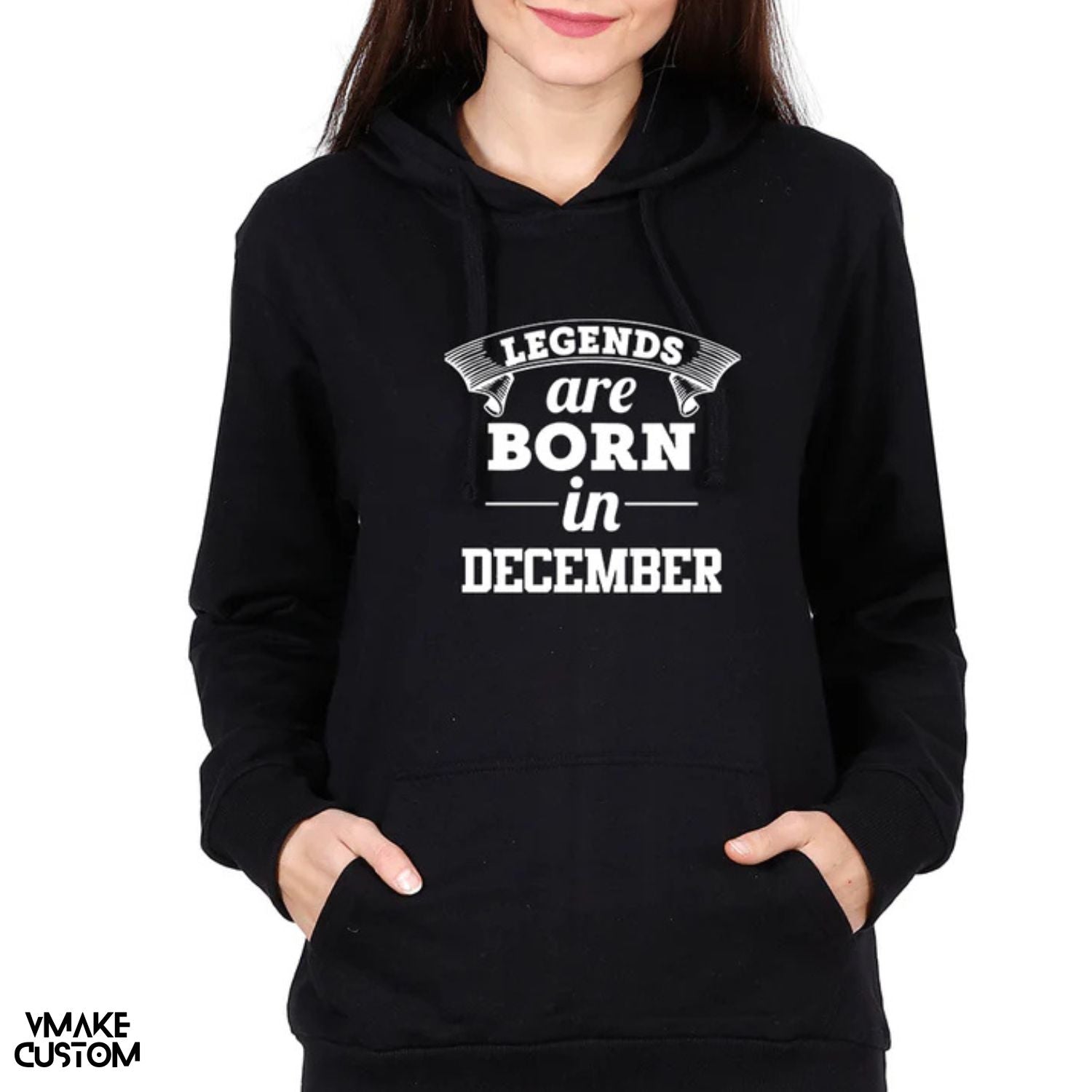 legends born in december black hoodie for women vmakecustom