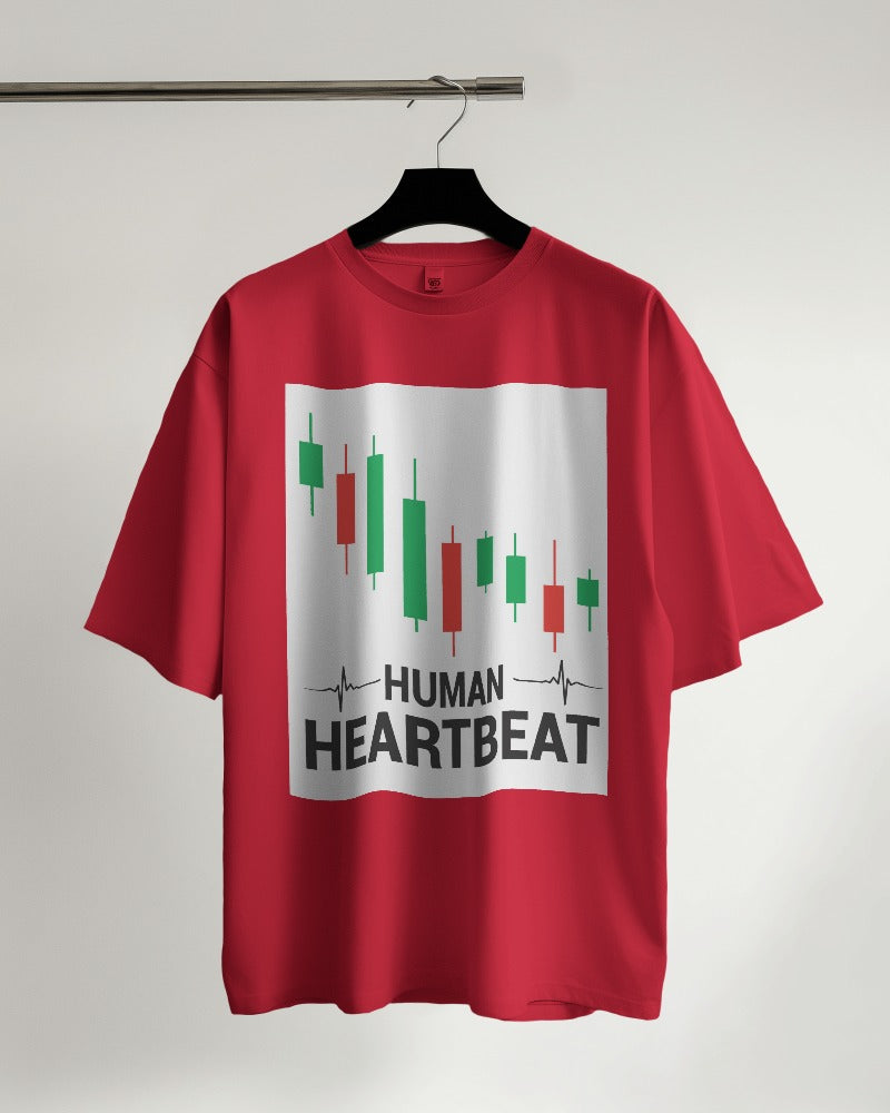 Human Heartbeat Oversized T-shirt