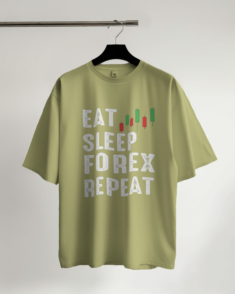 Eat Sleep Forex Repeat Oversized T-shirt