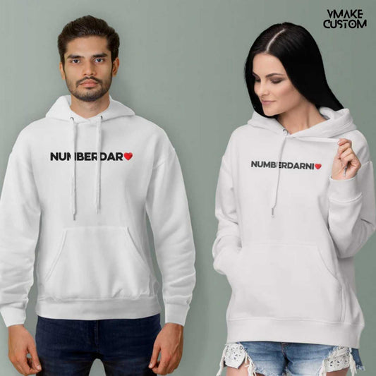 numberdar numberdarni white hoodies for couple