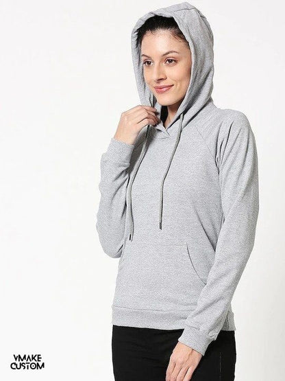 plain grey hoodie for women1