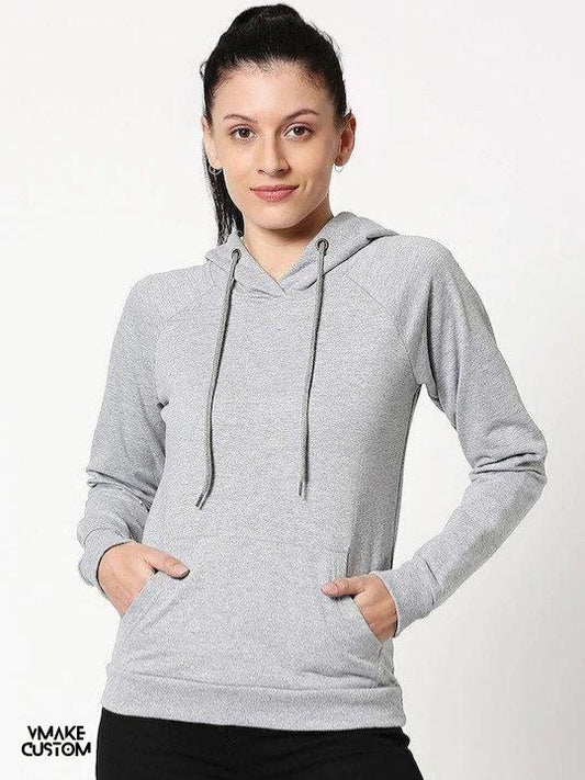 plain grey hoodie for women3