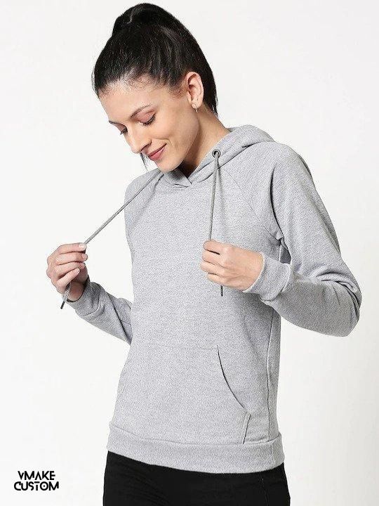 plain grey hoodie for women4