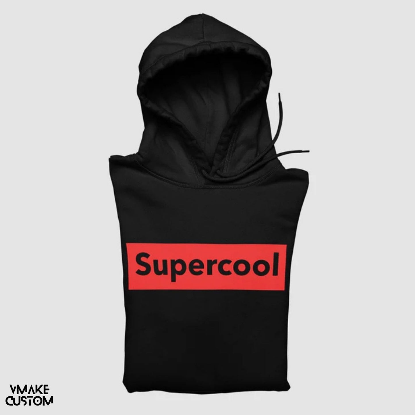 supercool black unisex hoodie vmakecustom