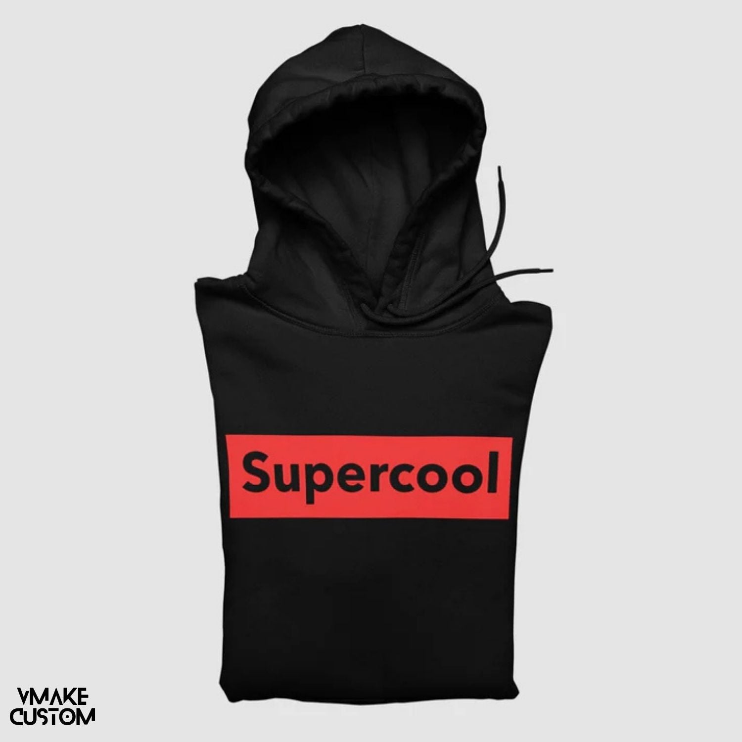 supercool black unisex hoodie vmakecustom