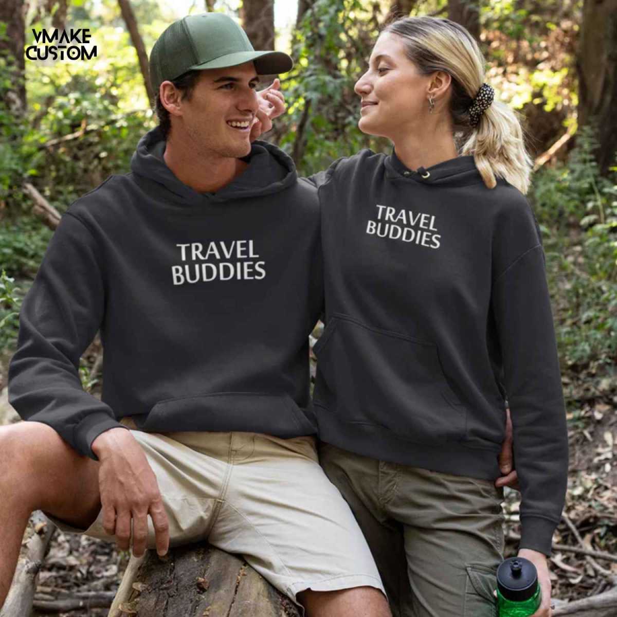 Travel Buddies Hoodies for Couple