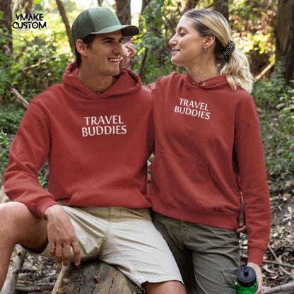 Travel Buddies Hoodies for Couple